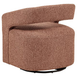  Coaster Furniture Westhill 907539 Boucle Upholstered Swivel Accent Chair - Berry IMAGE 5