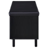  Coaster Furniture Brixton 915152 2-door Padded Entryway Shoe Storage Bench - Black IMAGE 5