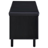  Coaster Furniture Brixton 915152 2-door Padded Entryway Shoe Storage Bench - Black IMAGE 9