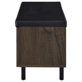  Coaster Furniture Brixton 915153 2-door Padded Entryway Shoe Storage Bench - Smoked Oak IMAGE 7