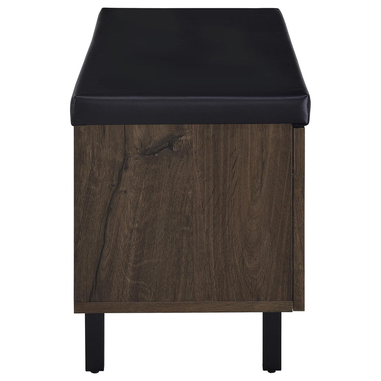  Coaster Furniture Brixton 915153 2-door Padded Entryway Shoe Storage Bench - Smoked Oak IMAGE 9