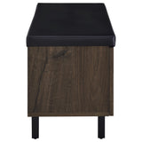  Coaster Furniture Brixton 915153 2-door Padded Entryway Shoe Storage Bench - Smoked Oak IMAGE 9