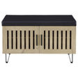  Coaster Furniture Brixton 915154 2-door Padded Entryway Shoe Storage Bench - White Oak IMAGE 1