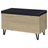  Coaster Furniture Brixton 915154 2-door Padded Entryway Shoe Storage Bench - White Oak IMAGE 5