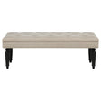  Coaster Furniture Marsha 915160 52-inch Upholstered Entryway Accent Bench - Latte IMAGE 1
