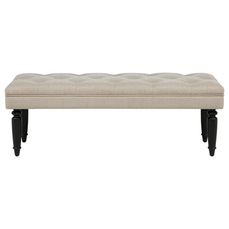  Coaster Furniture Marsha 915160 52-inch Upholstered Entryway Accent Bench - Latte IMAGE 1
