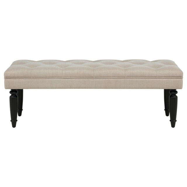  Coaster Furniture Marsha 915160 52-inch Upholstered Entryway Accent Bench - Latte IMAGE 1