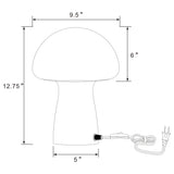  Coaster Furniture Kanaby 920249 Mushroom Shaped Glass Bedside Table Lamp - White IMAGE 4