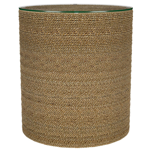  Coaster Furniture Halden 930270 Round Woven Seagrass Accent Side Table - Light Brown IMAGE 1