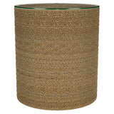  Coaster Furniture Halden 930270 Round Woven Seagrass Accent Side Table - Light Brown IMAGE 7