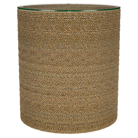  Coaster Furniture Halden 930270 Round Woven Seagrass Accent Side Table - Light Brown IMAGE 7