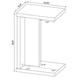  Coaster Furniture Clower 930275 Engineered Wood C-Shaped Sofa Side Table - Light Oak IMAGE 10