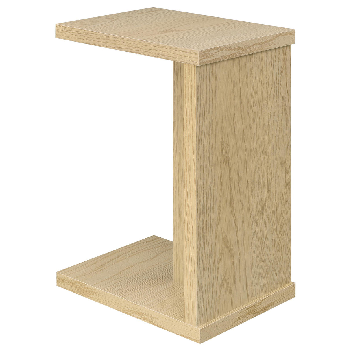  Coaster Furniture Clower 930275 Engineered Wood C-Shaped Sofa Side Table - Light Oak IMAGE 7