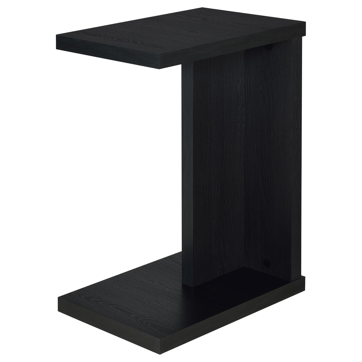  Coaster Furniture Clower 930276 Engineered Wood C-Shaped Sofa Side Table - Black IMAGE 1