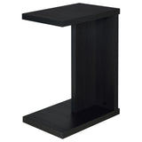  Coaster Furniture Clower 930276 Engineered Wood C-Shaped Sofa Side Table - Black IMAGE 1