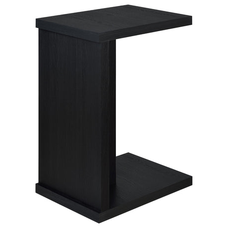  Coaster Furniture Clower 930276 Engineered Wood C-Shaped Sofa Side Table - Black IMAGE 3