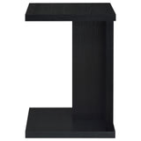  Coaster Furniture Clower 930276 Engineered Wood C-Shaped Sofa Side Table - Black IMAGE 4