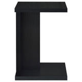  Coaster Furniture Clower 930276 Engineered Wood C-Shaped Sofa Side Table - Black IMAGE 5