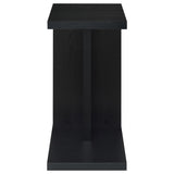  Coaster Furniture Clower 930276 Engineered Wood C-Shaped Sofa Side Table - Black IMAGE 9