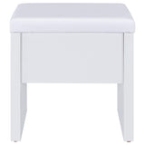  Coaster Furniture Bunbury 930280 Makeup Vanity Table Set Storage Mirror and Stool - White IMAGE 11
