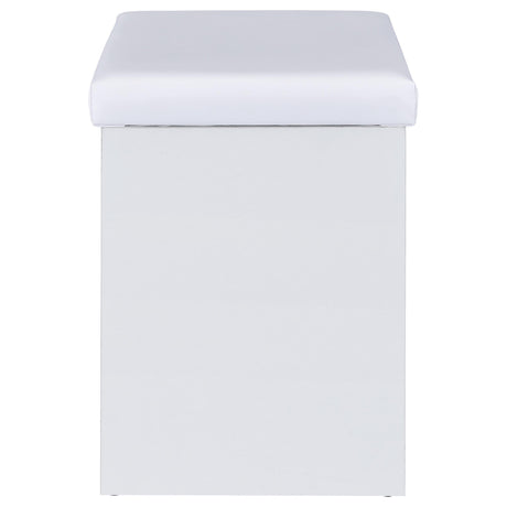  Coaster Furniture Bunbury 930280 Makeup Vanity Table Set Storage Mirror and Stool - White IMAGE 17