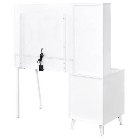  Coaster Furniture Souza 930282 5-Drawer Makeup Vanity Table With LED Mirror - White High Gloss IMAGE 13