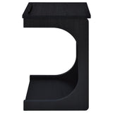  Coaster Furniture Ralston 930290 C-Shaped Lift-Top Sofa Side Table With Casters - Black IMAGE 12