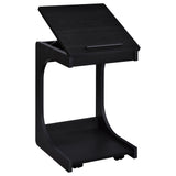  Coaster Furniture Ralston 930290 C-Shaped Lift-Top Sofa Side Table With Casters - Black IMAGE 13