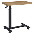  Coaster Furniture Westpark 930301 Pneumatic Adjustable C-Shape Side Table with Casters - Mango IMAGE 1