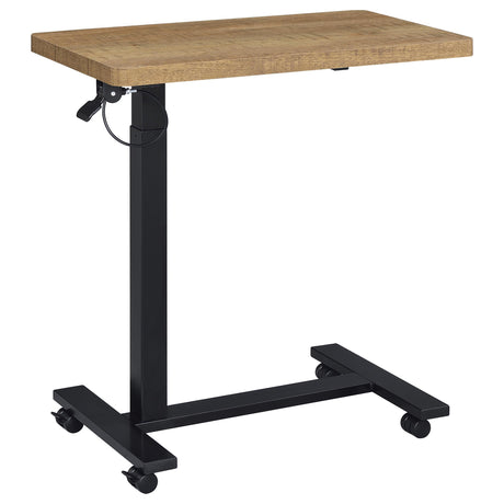  Coaster Furniture Westpark 930301 Pneumatic Adjustable C-Shape Side Table with Casters - Mango IMAGE 1