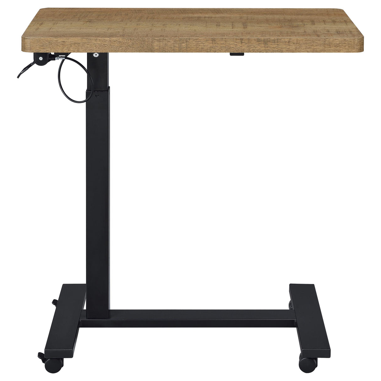  Coaster Furniture Westpark 930301 Pneumatic Adjustable C-Shape Side Table with Casters - Mango IMAGE 4