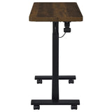  Coaster Furniture Westpark 930302 Pneumatic Adjustable C-Shape Side Table with Casters - Dark Pine IMAGE 11