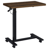  Coaster Furniture Westpark 930302 Pneumatic Adjustable C-Shape Side Table with Casters - Dark Pine IMAGE 2