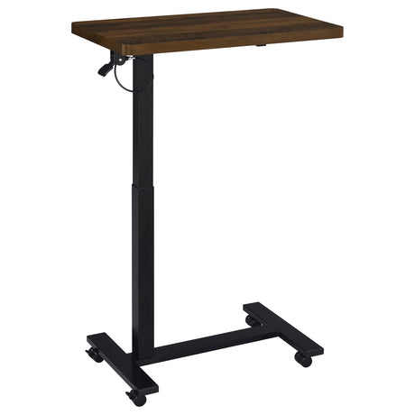  Coaster Furniture Westpark 930302 Pneumatic Adjustable C-Shape Side Table with Casters - Dark Pine IMAGE 5