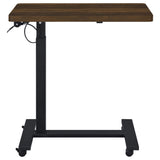  Coaster Furniture Westpark 930302 Pneumatic Adjustable C-Shape Side Table with Casters - Dark Pine IMAGE 8