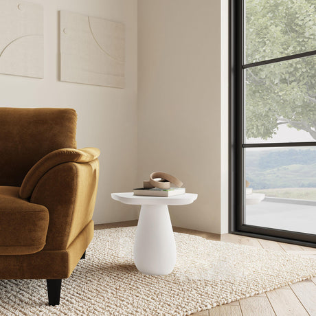  Coaster Furniture Perth 930615 17-inch Side Table with Cloud-Shaped Top - Off White IMAGE 3