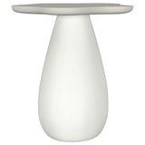  Coaster Furniture Perth 930616 20-inch Side Table with Cloud-Shaped Top - Off White IMAGE 1