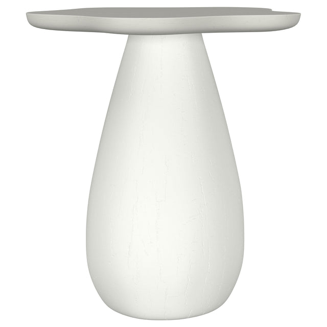  Coaster Furniture Perth 930616 20-inch Side Table with Cloud-Shaped Top - Off White IMAGE 1
