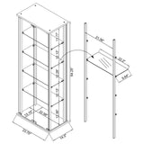  Coaster Furniture Delphinium 950170WHT 4-Shelf Clear Glass Curio Display Cabinet - White IMAGE 11