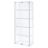  Coaster Furniture Delphinium 950170WHT 4-Shelf Clear Glass Curio Display Cabinet - White IMAGE 12