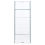  Coaster Furniture Delphinium 950170WHT 4-Shelf Clear Glass Curio Display Cabinet - White IMAGE 13