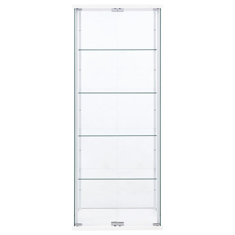  Coaster Furniture Delphinium 950170WHT 4-Shelf Clear Glass Curio Display Cabinet - White IMAGE 13
