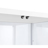  Coaster Furniture Delphinium 950170WHT 4-Shelf Clear Glass Curio Display Cabinet - White IMAGE 5
