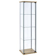  Coaster Furniture Bellatrix 950172MGO 3-shelf Clear Glass Curio Cabinet - Mango IMAGE 1