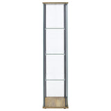  Coaster Furniture Bellatrix 950172MGO 3-shelf Clear Glass Curio Cabinet - Mango IMAGE 2