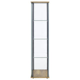  Coaster Furniture Bellatrix 950172MGO 3-shelf Clear Glass Curio Cabinet - Mango IMAGE 3