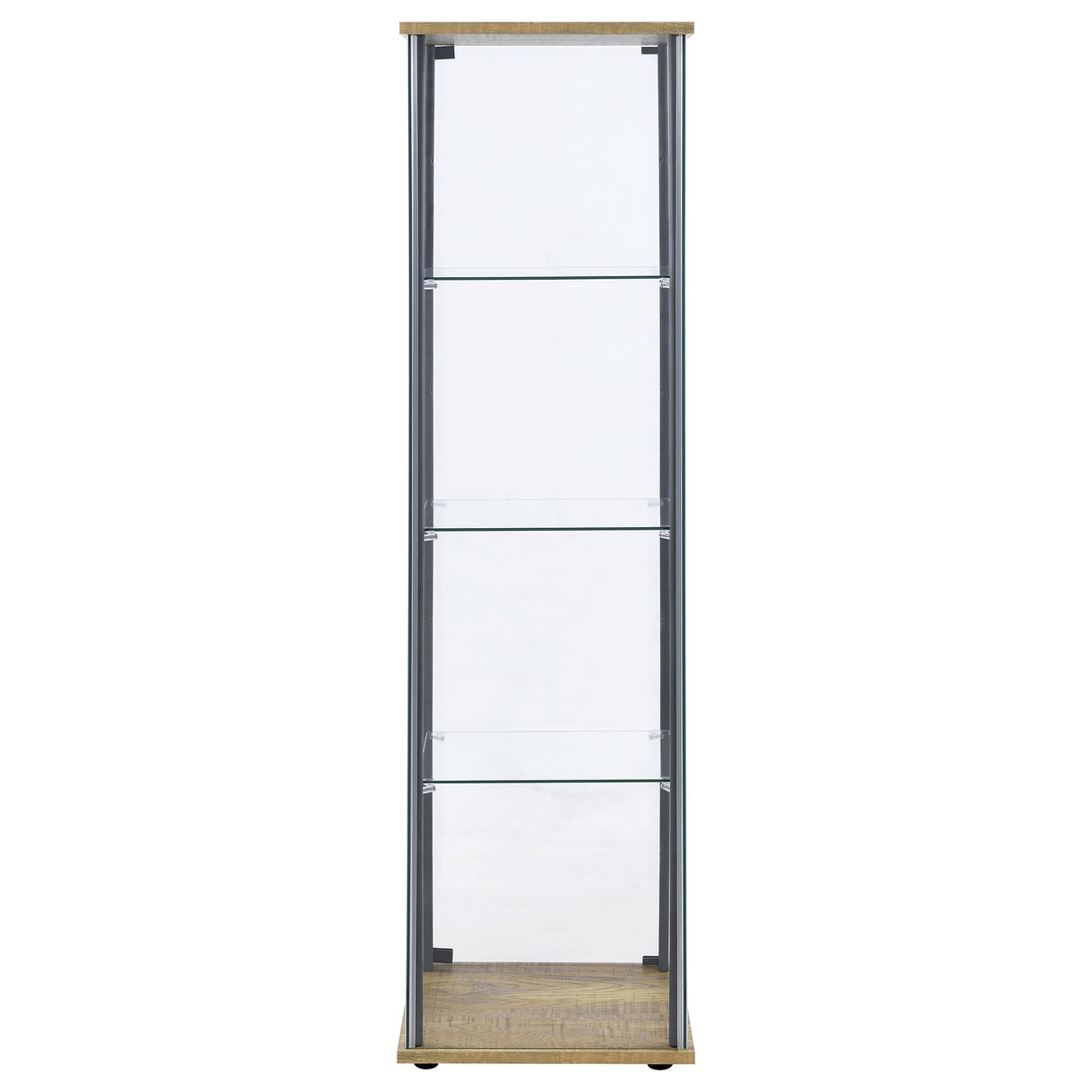  Coaster Furniture Bellatrix 950172MGO 3-shelf Clear Glass Curio Cabinet - Mango IMAGE 6