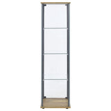  Coaster Furniture Bellatrix 950172MGO 3-shelf Clear Glass Curio Cabinet - Mango IMAGE 6