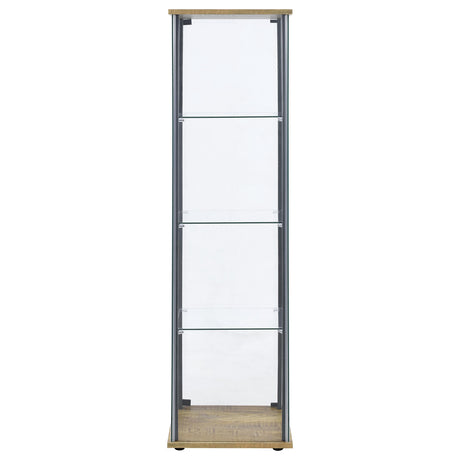  Coaster Furniture Bellatrix 950172MGO 3-shelf Clear Glass Curio Cabinet - Mango IMAGE 6