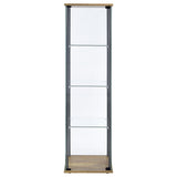  Coaster Furniture Bellatrix 950172MGO 3-shelf Clear Glass Curio Cabinet - Mango IMAGE 9